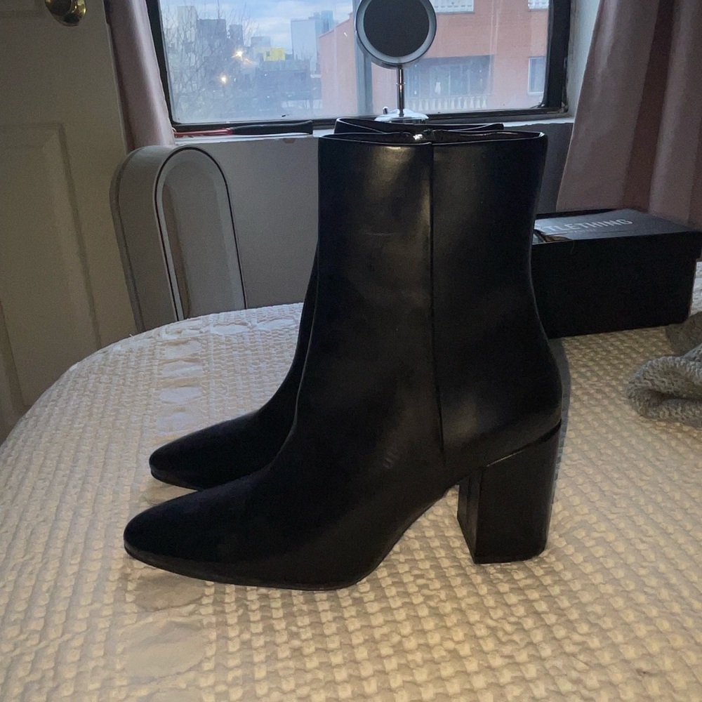H&M black heeled ankle boots